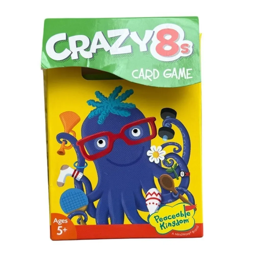 Peaceable Kingdom Crazy 8s Kids Fun Screen-Free Family Card Game.